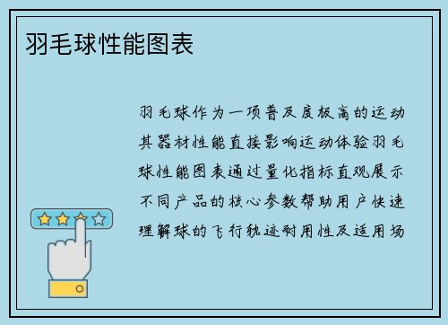 羽毛球性能图表